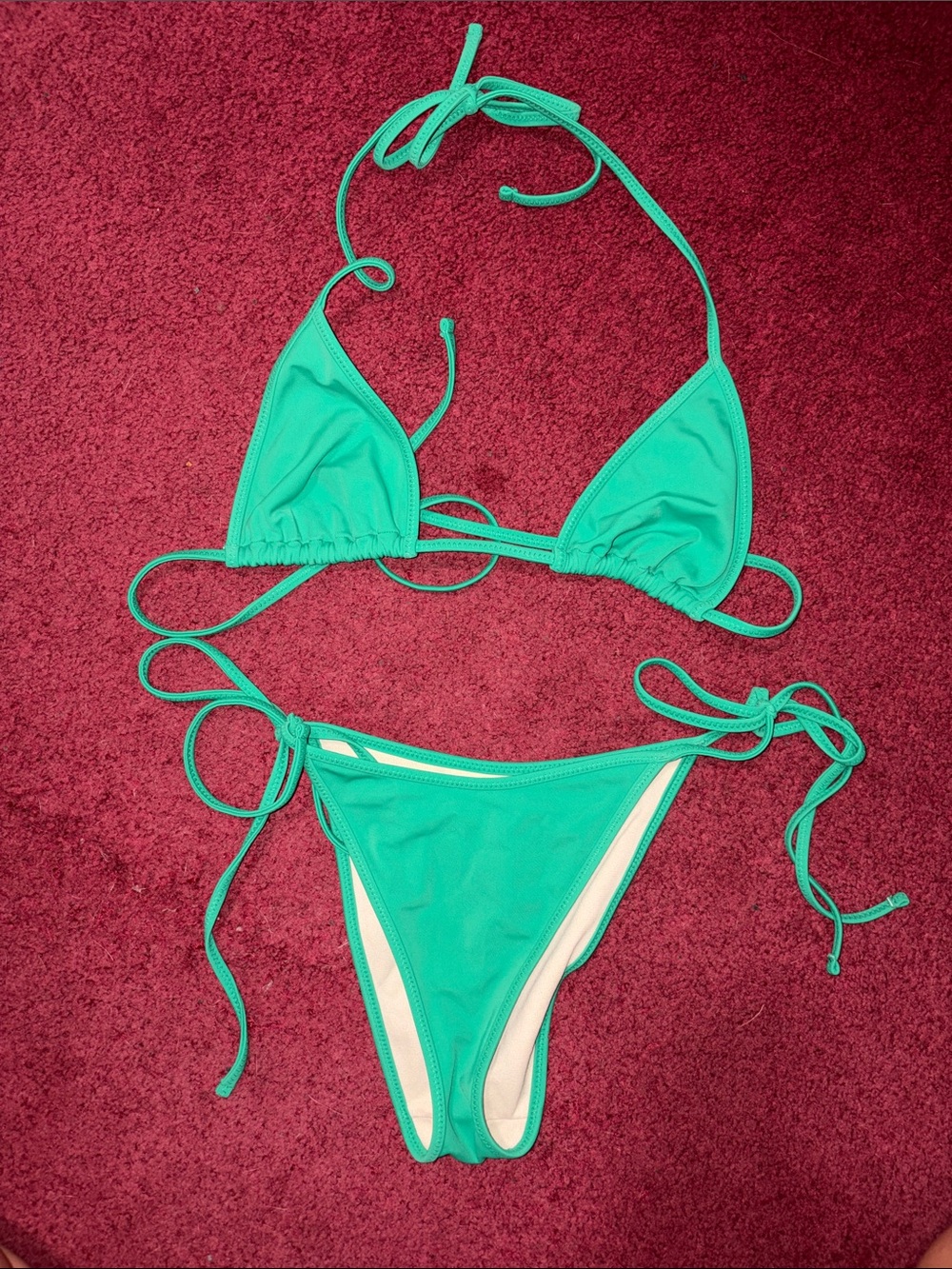 NEVER WORN Pacsun Swim Women’s String Bikini Set - Green